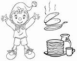 Pancake Coloring Pages Coloriage Pancakes Crepes Kids Print Patisserie Template Activites Coloringkids sketch template