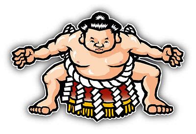 sumo wrestler car bumper sticker decal    ebay