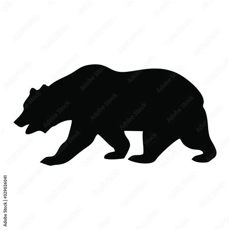 california bear icon black silhouette vector stock vector adobe stock