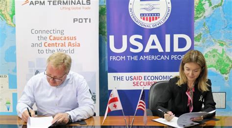Apm Terminals Poti Signs A Memorandum With The Usaid Economic Security