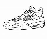 Coloring Pages Shoes Jordan Popular sketch template