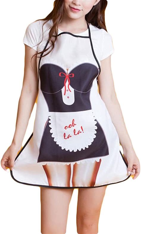Lovely Sexy Maid Apron Novelty Kitchen Cooking Aprons Funny