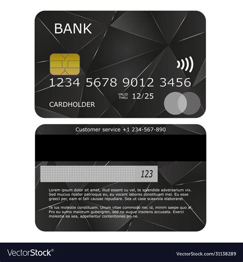 front   side credit card royalty  vector image