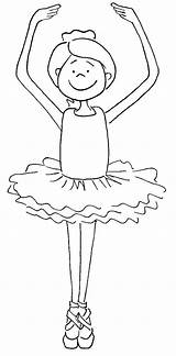 Coloring Pages Ballerina Ballet Girl Dance Dancing Cute Little Dancer Kids Drawing Color Printable Sheets Class Girls Print Cartoon Student sketch template