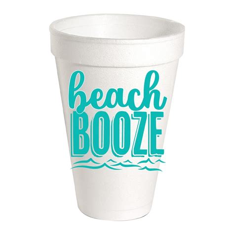 beach booze styrofoam cups berings