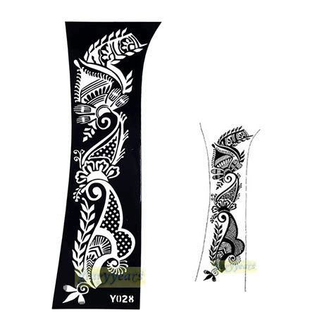 1pc hot popular large indian henna waterproof temporary tattoo sexy