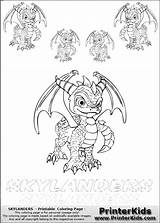 Spyro Darkspyro Skylanders sketch template