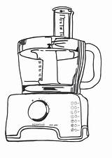 Food Processors Kenwood Multipro Classic sketch template