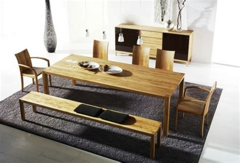 salle  manger design avec des meubles en bois modernes