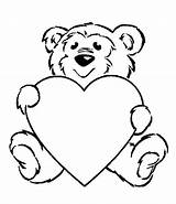 Valentines Bear Coloring Comment First sketch template