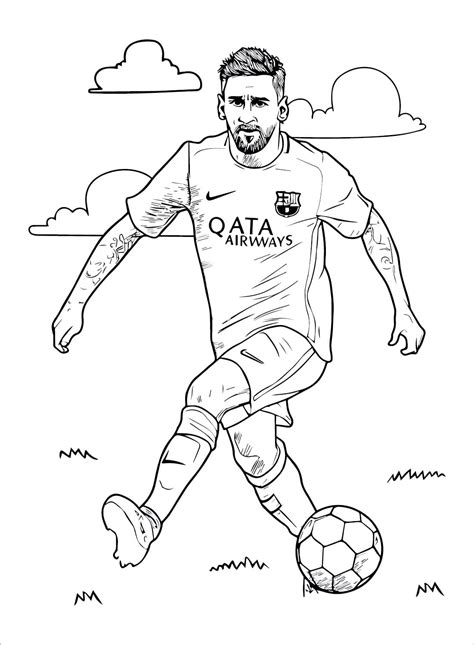 awesome messi coloring page  print  color