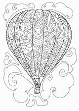 Air Hot Balloon Coloring Pages Balloons Mandala Adult Dibujos Para Colorear Mandalas Ballon Terapia Arte Printable Book Detailed Grown Ups sketch template