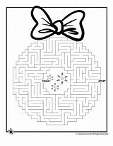 Maze Christmas Mazes Printable Wreath Kids Printables Activities Coloring Puzzle Sheets Classroom Wreaths Woojr Holiday Children Games School Activity Cute sketch template