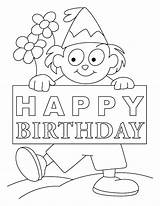 Birthday Coloring Happy Card Pages Cards Printable Dad Kids Boy Flower Colouring Color Drawing Sister Getdrawings Birth Clipart Huge Frozen sketch template