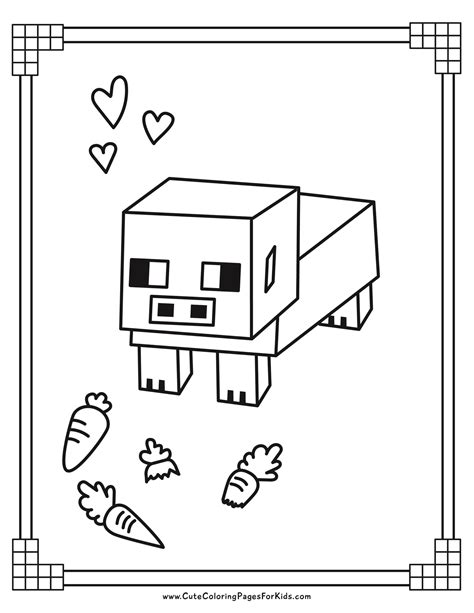 minecraft coloring pages cute coloring pages  kids