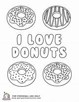 Donut Partywithunicorns sketch template