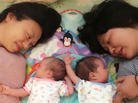 undaunted by china s rule book lesbian couple welcomes their newborn twins