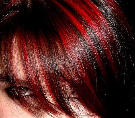 short black hair with red tips emo hairstyles zimbio
