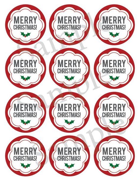 printable christmas labels  jars