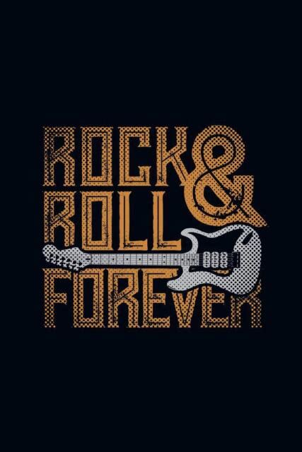 Rock And Roll Forever Electric Guitar Retro Art Print Poster 24x36 Inch