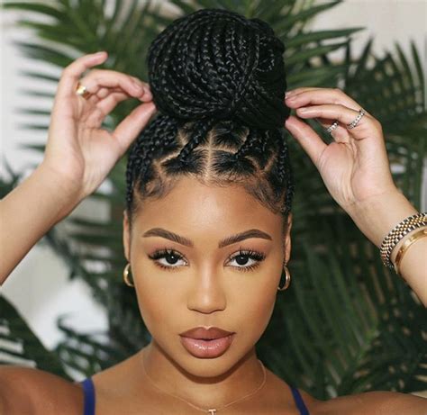pinterest truubeautys💧 box braids hairstyles for black women twist