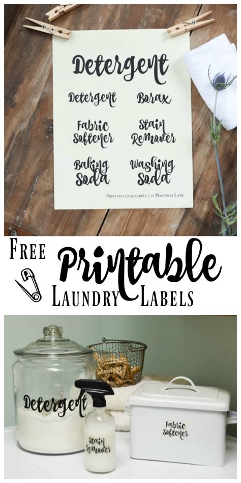 easy organization  printable laundry room labels