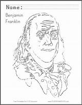 Franklin Benjamin sketch template