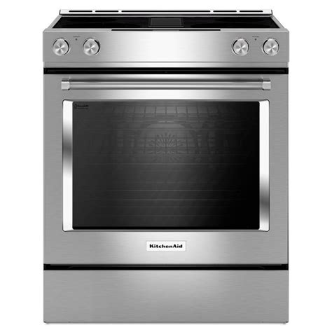 kitchenaid smooth surface  cleaning   single fan electric range downdraft exhaust