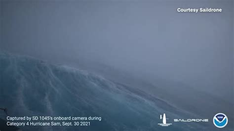 video ocean drone captures amazing video  hurricane