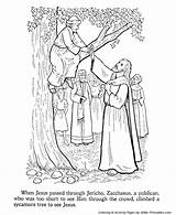 Zacchaeus Coloring Jesus Pages Bible Tree Printables Printable Beatitudes Kids Color Craft Zaccheus School Sunday Clipart Teaches Crafts Climbs Story sketch template