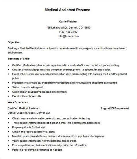 medical assistant resume templates