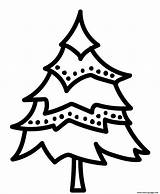 Tree Christmas Coloring Color Pages Simple Printable Print sketch template