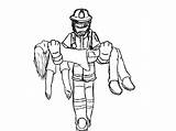 Fireman sketch template