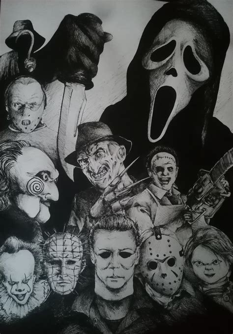 horror piece   finished rdrawing