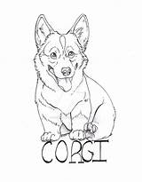 Corgi Line Drawing Getdrawings Deviantart Favourites Add sketch template
