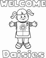 Coloring Scout Girl Daisy Pages Printable Scouts Sheets Printables Troop Promise Brownies Meeting Popular Girls Signs First Daisies Welcome sketch template