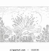 Nudibranch Slug Coral Sea Illustration Reef Royalty Bannykh Alex Clipart Vector sketch template