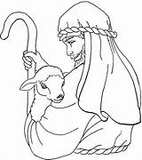Pastor Sheep Shepherd Cristianos Cristianas sketch template