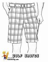 Golf Coloring Pages Sports Player Carts Clothes Shorts Jacket Outfit Green sketch template