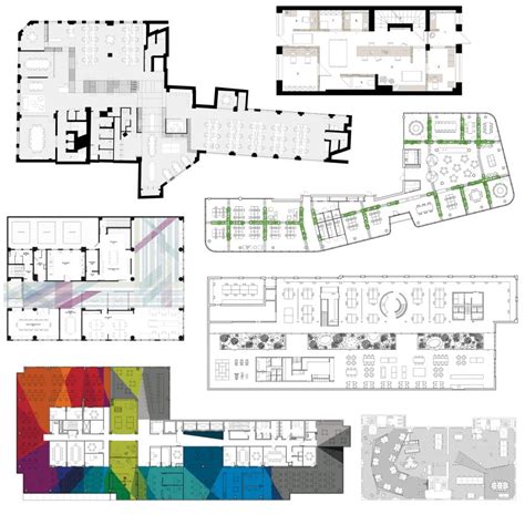 offices  floor plans divided  interesting ways  autocad blocks drawings