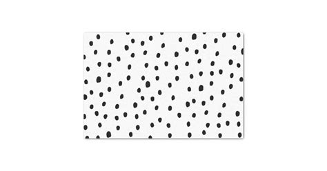 smple black handdrawn modern polka dots tissue paper zazzle