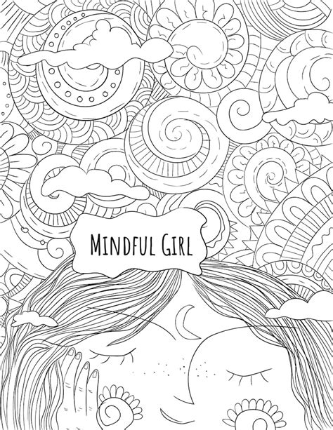 Mindfulness Coloring Page Pdf Page Printable Instant Etsy My Xxx Hot Girl