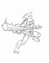 Donatello Turtles Coloring Pages Tmnt sketch template