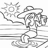 Lounging Pool Surfnetkids Coloring sketch template