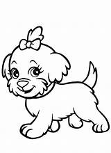Dog Coloring Fluffy Pages Printable Color Getcolorings Kids sketch template