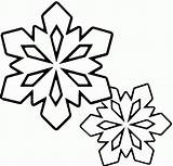 Snowflake Coloring Color Winter Popular sketch template