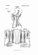 Adapted Lacing 1899 Pattern Corsets sketch template
