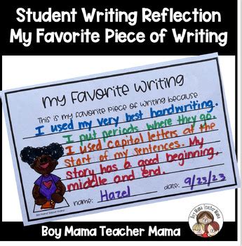 favorite piece  writing reflection paper  boy mama teacher mama
