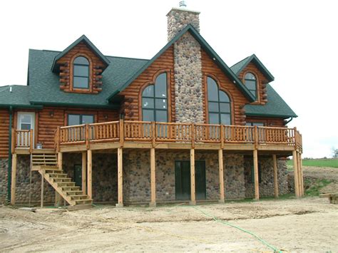 custom built log homes home