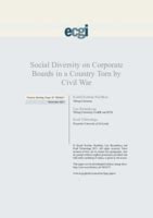 social diversity  corporate boards   country torn  civil war ecgi